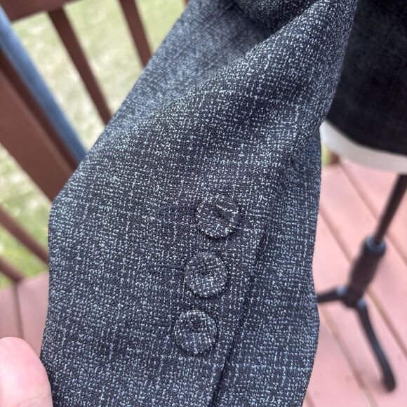 Vintage 1990s Harve Benard Blazer | Gray Zip Up Minimalist Workwear Size 8 - Picture 12 of 14